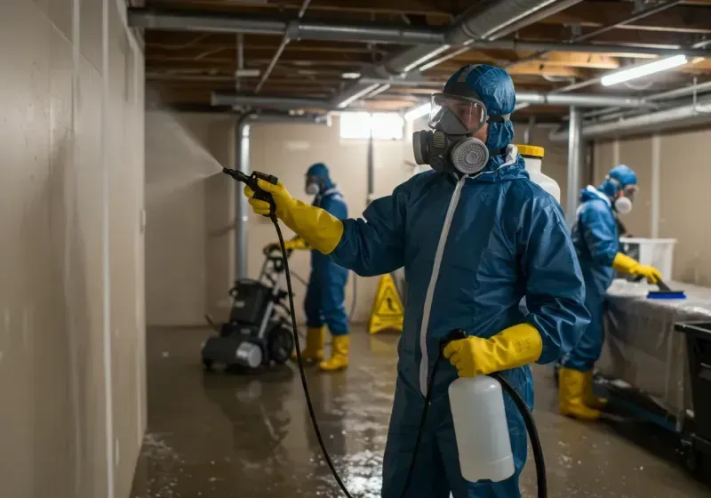 Basement Sanitization and Antimicrobial Treatment process in Chebanse, IL